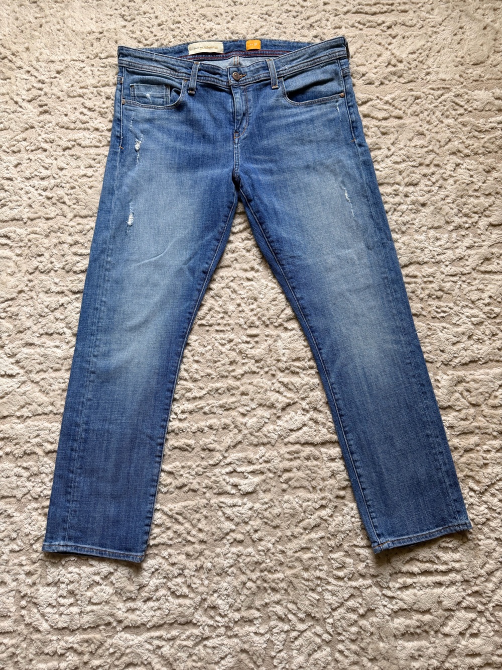 Pilcro and the Letterpress Light Blue Straight-Leg Jeans